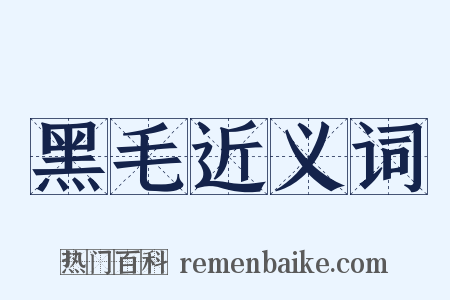黑毛近义词是什么意思的图片